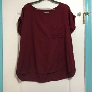 Maroon dot blouse